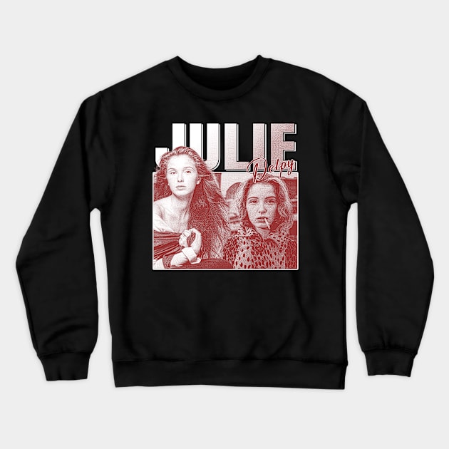 Julie Delpy Crewneck Sweatshirt by Fewclipclop